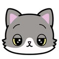 Isolated cute sad cat emoji Royalty Free Stock Photo