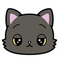 Isolated cute sad cat emoji Royalty Free Stock Photo
