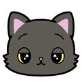 Isolated cute sad cat emoji Royalty Free Stock Photo