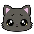 Isolated cute sad cat emoji Royalty Free Stock Photo