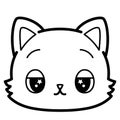 Isolated cute sad cat emoji Royalty Free Stock Photo