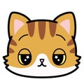 Isolated cute sad cat emoji Royalty Free Stock Photo