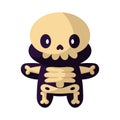 Isolated cute skeleton kawaii