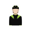 Isolated cyclist icon