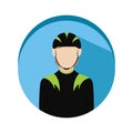 Isolated cyclist icon