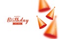 isolated 3d birthday cap for hbd wishes banner Royalty Free Stock Photo