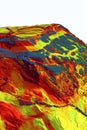 Isolated 3D LiDAR scan model displaying a mountainous terrain with elevation levels color-coded for easy analysis.