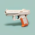 isolated 3d printed gun pistol manufactured using FLM and SLA processes Royalty Free Stock Photo