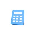 isolated 3d render of calculator. 3d rendering calculator icon on white background