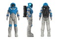 3d render illustration of isolated astronaut Royalty Free Stock Photo