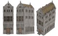 Isolated 3d render illustration of medieval castle building