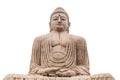 Isolated Daibutsu, The Great Buddha Statue in meditation pose or Dhyana Mudra seated on a lotus in open air near Mahabodhi Temple.