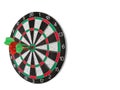 Isolated Dart Board with Holes on Dart Board Royalty Free Stock Photo