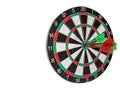 Isolated Dart Board with Holes on the Dart Board Royalty Free Stock Photo