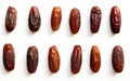 Isolated Dates on White Background