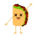 Isolated dead taco emote Royalty Free Stock Photo