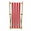 isolated deck chair realistic illustration. beach chair top view