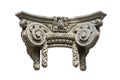 Isolated Decorative Ionic Column Capital Royalty Free Stock Photo