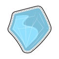 Isolated diamond dotted sticker