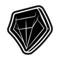 Isolated diamond icon dotted sticker