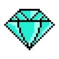 Isolated diamond pixelated icon