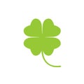 Isolated digital illustration of a four-leaf clover