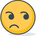 Isolated dizzy face emoticon. Isolated emoticon.