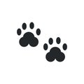 Isolated dog prints icon flat vector design