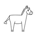 Isolated donkey Belen draw vector illustration