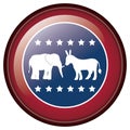 Isolated donkey and elephant of vote design