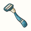 Isolated doodle illustration of a disposable razor or shaving stick