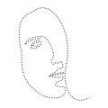 Isolated dotted line beauty simplicity face Royalty Free Stock Photo