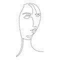 Isolated dotted line beauty simplicity face Royalty Free Stock Photo