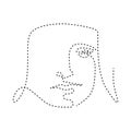 Isolated dotted line beauty simplicity face Royalty Free Stock Photo