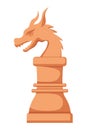 Isolated dragon chess piece design