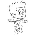 Isolated draw boy winter kid illustration vector Royalty Free Stock Photo