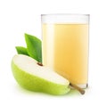 Isolated pear juice Royalty Free Stock Photo