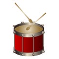 Isolated drum. Musical instrument