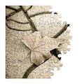 Isolated dry leaf on the ground - concept image in puzzle shape Royalty Free Stock Photo