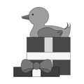 Isolated duck toy design Royalty Free Stock Photo