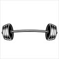 Isolated dumbbell sign steel barbell vector illustration
