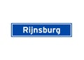 Rijnsburg isolated Dutch place name sign. City sign from the Netherlands.