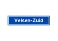 Velsen-Zuid isolated Dutch place name sign. City sign from the Netherlands.