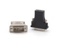 Isolated DVI to VGA Adapter and DVI to HDMI Adapter Royalty Free Stock Photo