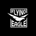 Isolated eagle silhouette vector logo. Bird logotype. Flight illustration. Royalty Free Stock Photo