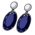 Isolated earrings illustration