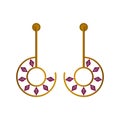 Isolated earrings image Royalty Free Stock Photo