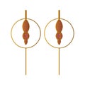 Isolated earrings image Royalty Free Stock Photo