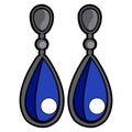 Isolated earrings illustration