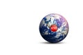 Isolated the earth and reset button Royalty Free Stock Photo